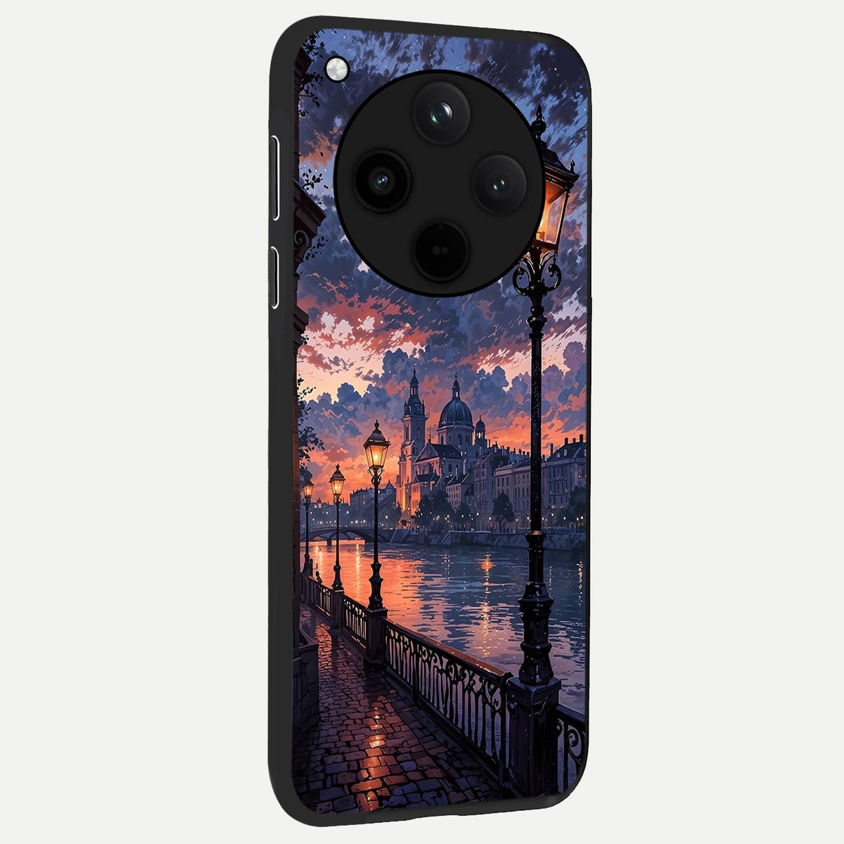 Twilight River Lights back cover For Oppo Find X8 slim fit glass case with vibrant aesthetic design