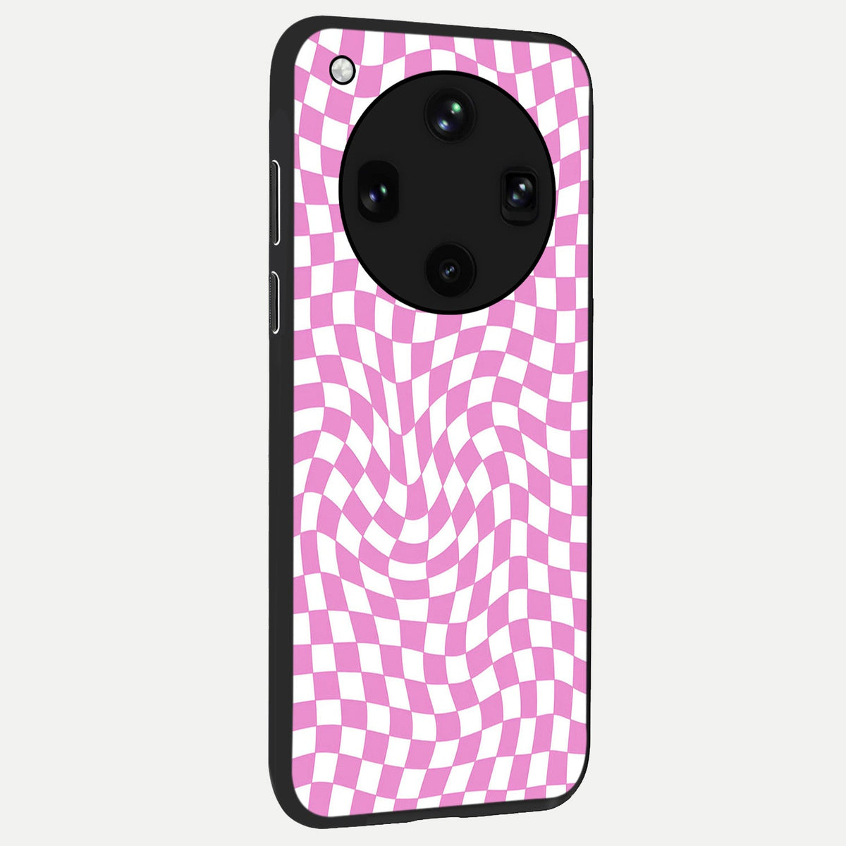 Bubblegum Check Wave back cover For Oppo Find X8 Ultra slim fit glass case with vibrant aesthetic design