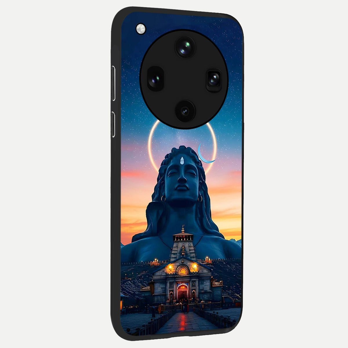 Eternal Shiva Aura back cover For Oppo Find X8 Ultra slim fit glass case with vibrant aesthetic design