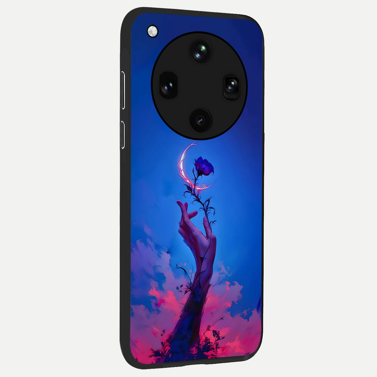 Mystic Hand back cover For Oppo Find X8 Ultra slim fit glass case with vibrant aesthetic design
