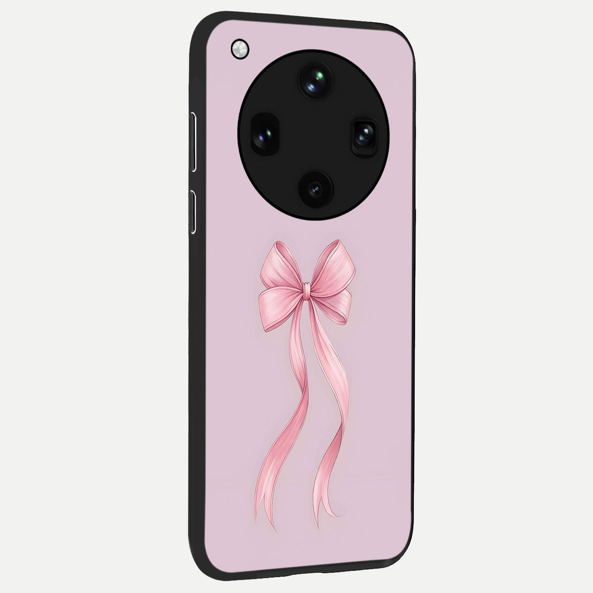 Soft Blush Bow back cover For Oppo Find X8 Ultra slim fit glass case with vibrant aesthetic design