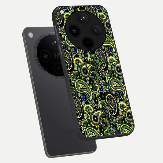 Green Lemon phone case For Oppo Find X8 Pro showing premium glass back cover with detailed artwork