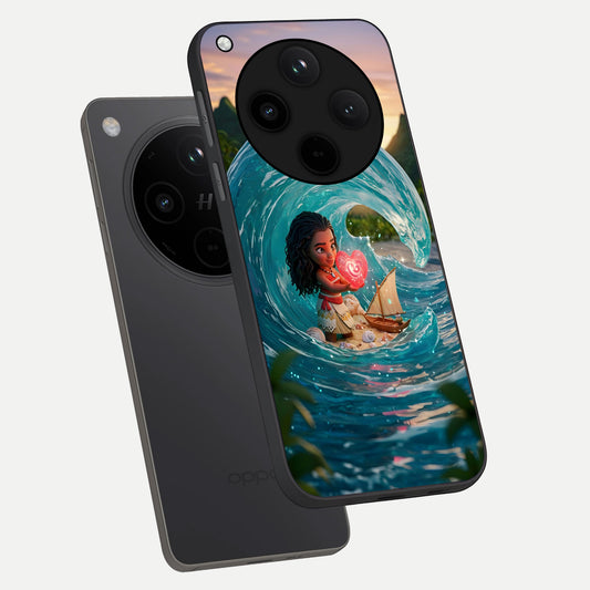 Heart of Ocean phone case For Oppo Find X8 Pro showing premium glass back cover with detailed artwork