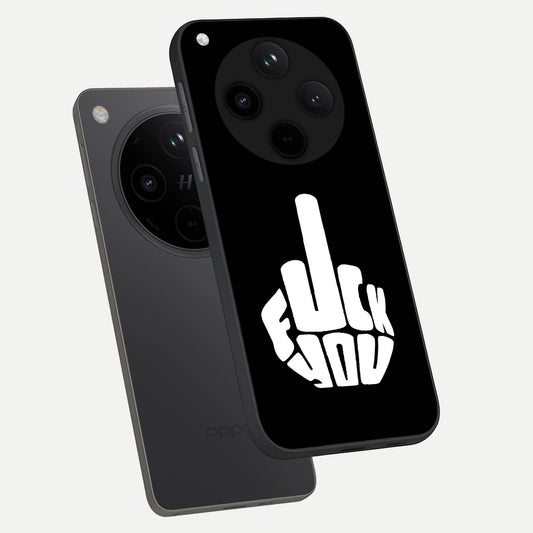 Rebel Mode On phone case For Oppo Find X8 Pro showing premium glass back cover with detailed artwork