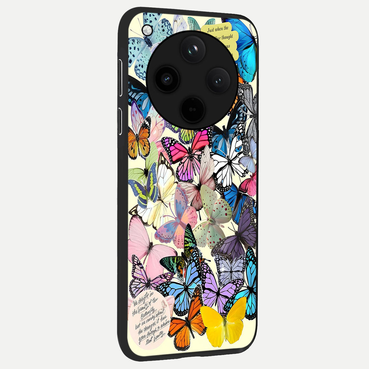 Butterflies Petal Dream back cover For Oppo Find X8 Pro slim fit glass case with vibrant aesthetic design