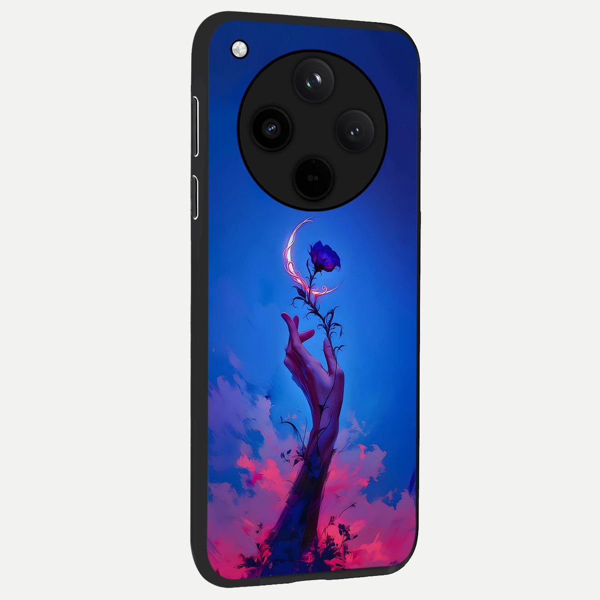 Mystic Hand back cover For Oppo Find X8 Pro slim fit glass case with vibrant aesthetic design