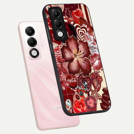 Aesthetic Little Freak phone case For Oppo K13x 5G showing premium glass back cover with detailed artwork