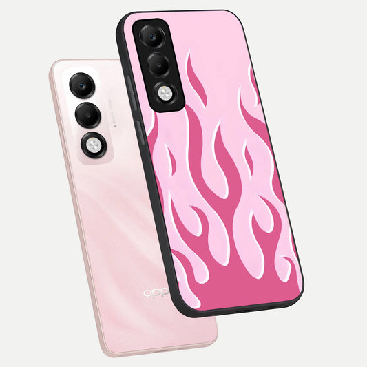 Blush Flame Energy phone case For Oppo K13x 5G showing premium glass back cover with detailed artwork