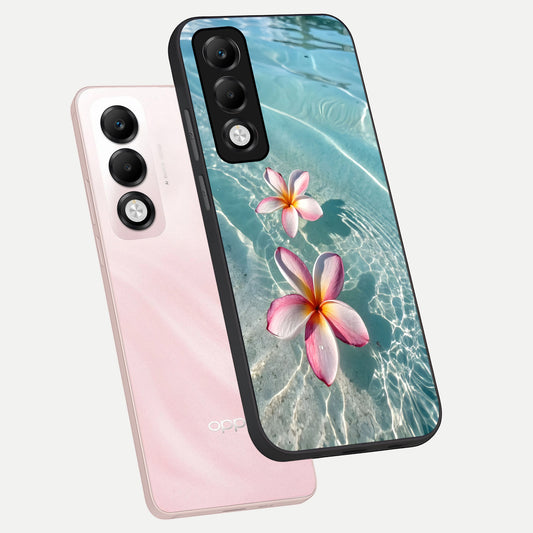 Floating Bloom Bliss phone case For Oppo K13x 5G showing premium glass back cover with detailed artwork