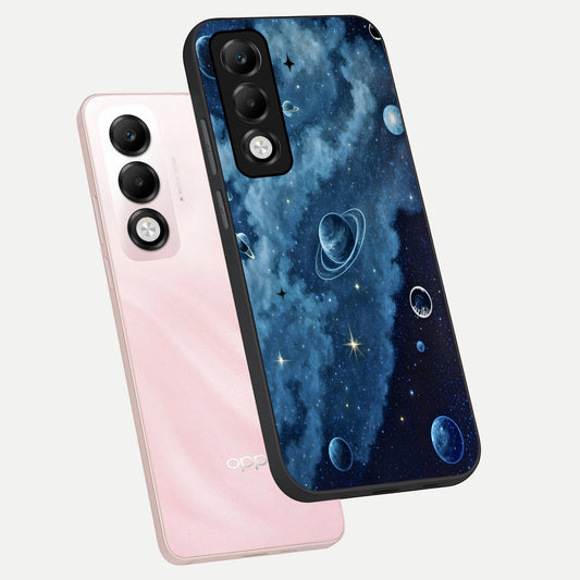 Galaxy Dream Space phone case For Oppo K13x 5G showing premium glass back cover with detailed artwork