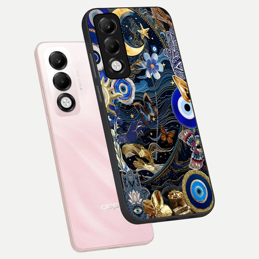 Golden Moon Magic phone case For Oppo K13x 5G showing premium glass back cover with detailed artwork