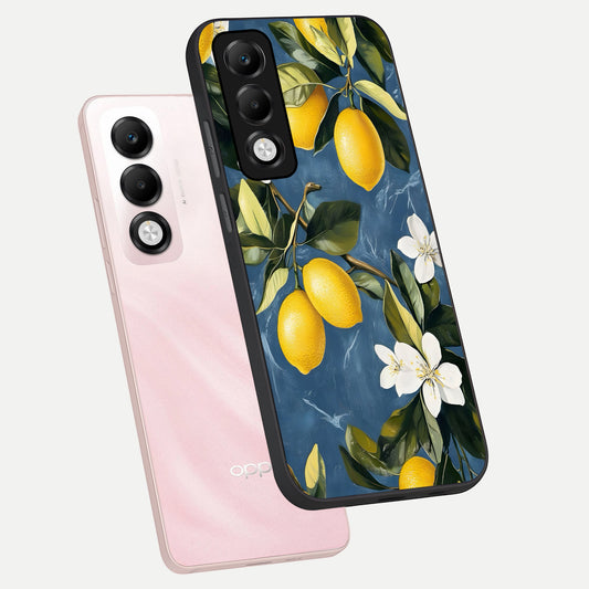 Lemon Dream Garden phone case For Oppo K13x 5G showing premium glass back cover with detailed artwork