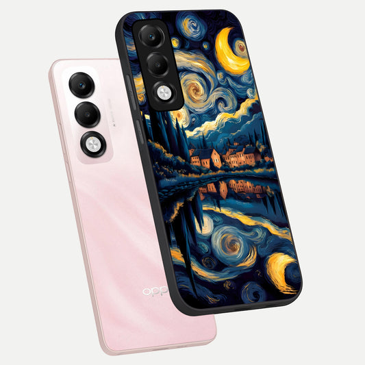 Starry Sky Serenity phone case For Oppo K13x 5G showing premium glass back cover with detailed artwork
