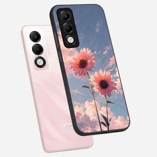 Sun Moon Balance phone case For Oppo K13x 5G showing premium glass back cover with detailed artwork