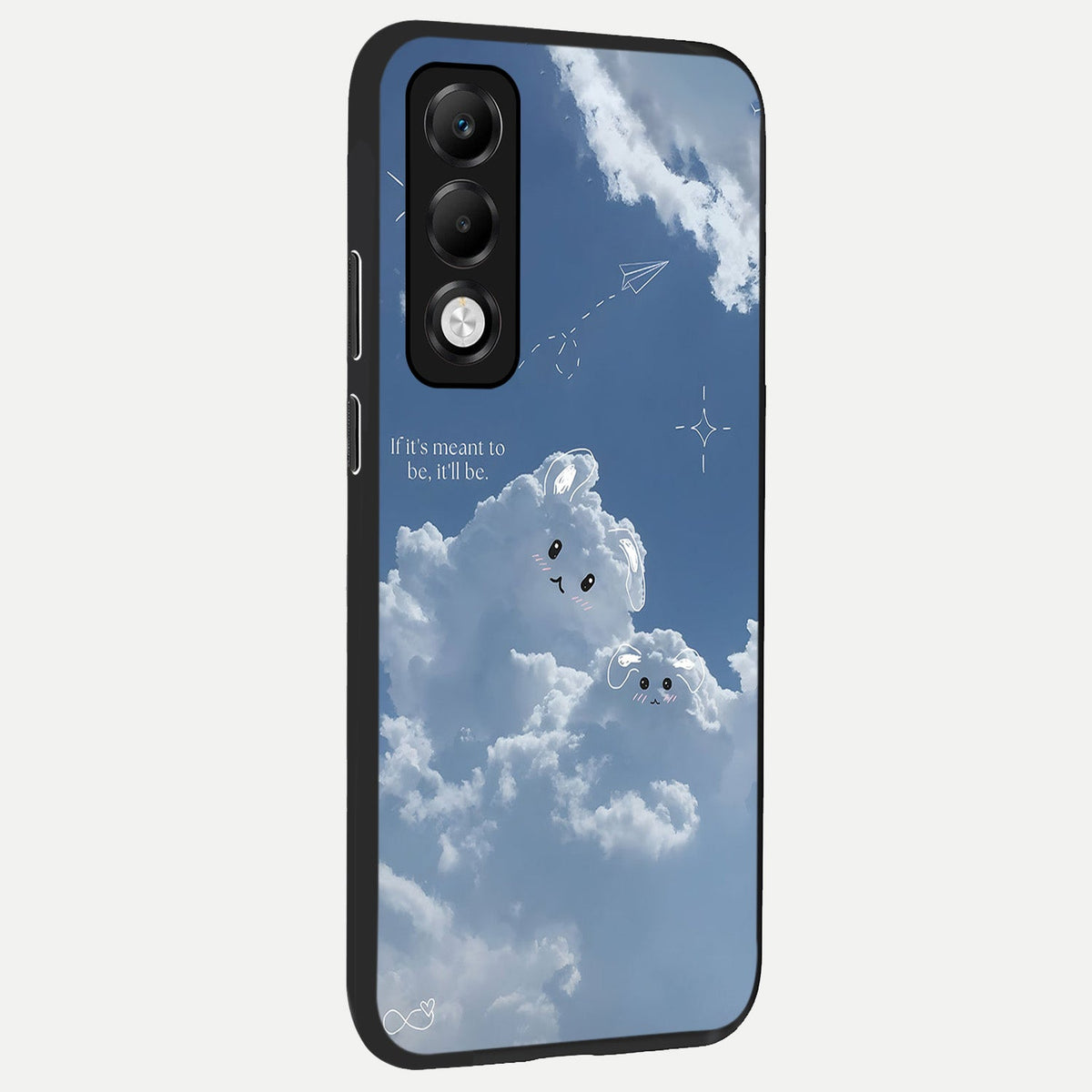 Cloud Bunny Dreams back cover For Oppo K13x 5G slim fit glass case with vibrant aesthetic design