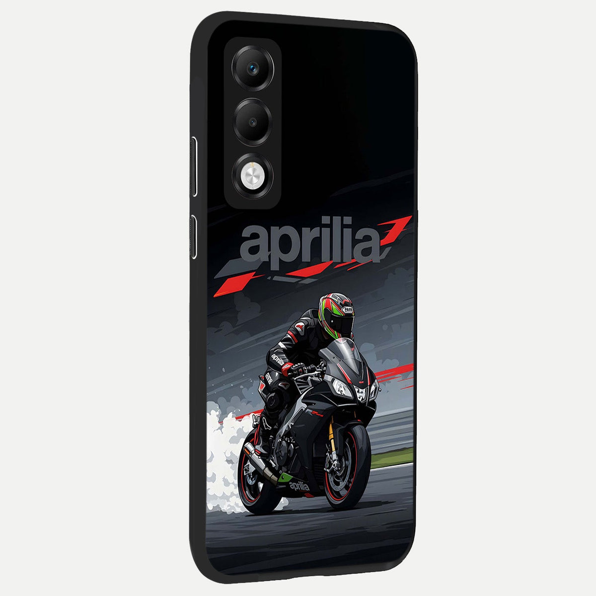 Dark Aprilla back cover For Oppo K13x 5G slim fit glass case with vibrant aesthetic design