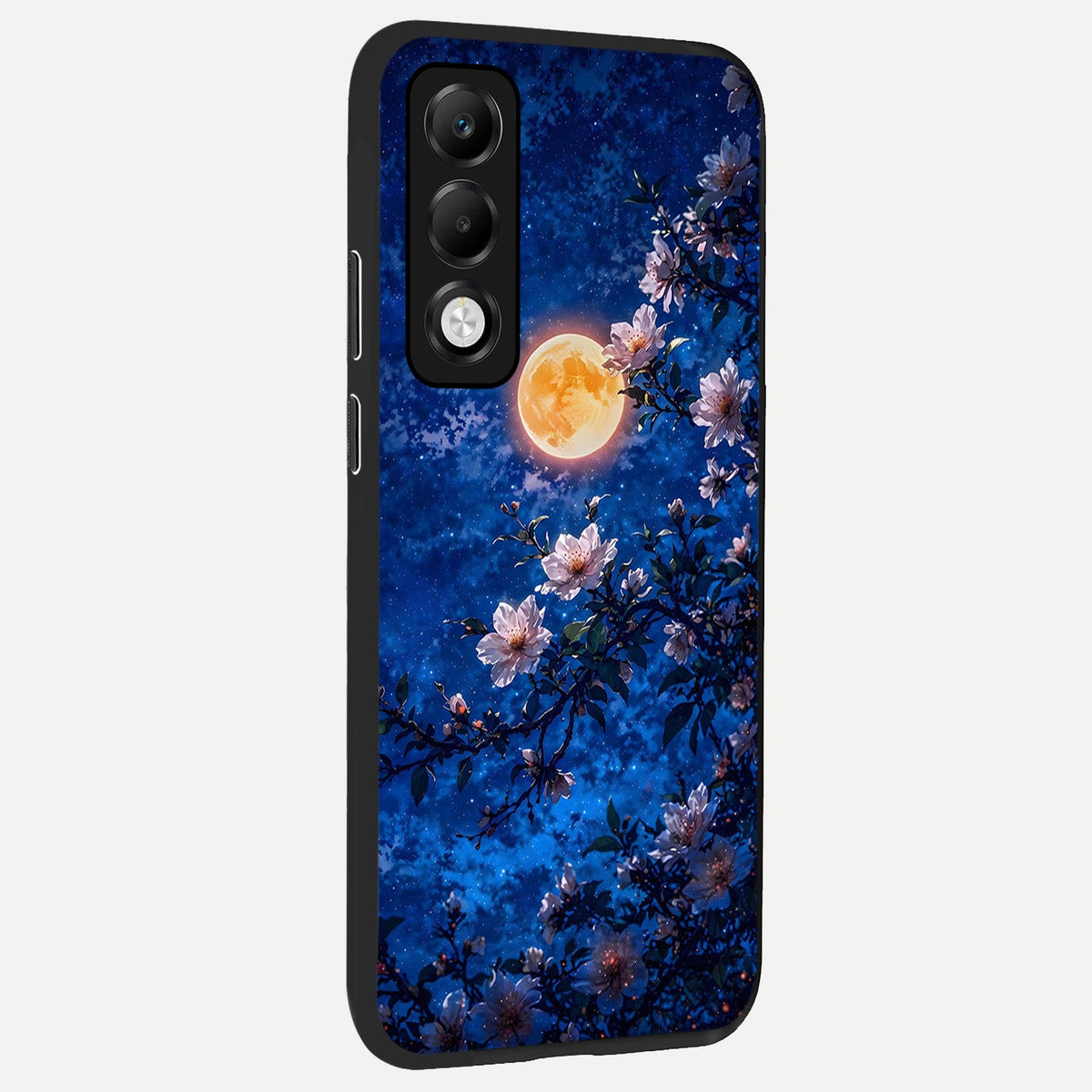 Moonlit Blossoms Night back cover For Oppo K13x 5G slim fit glass case with vibrant aesthetic design