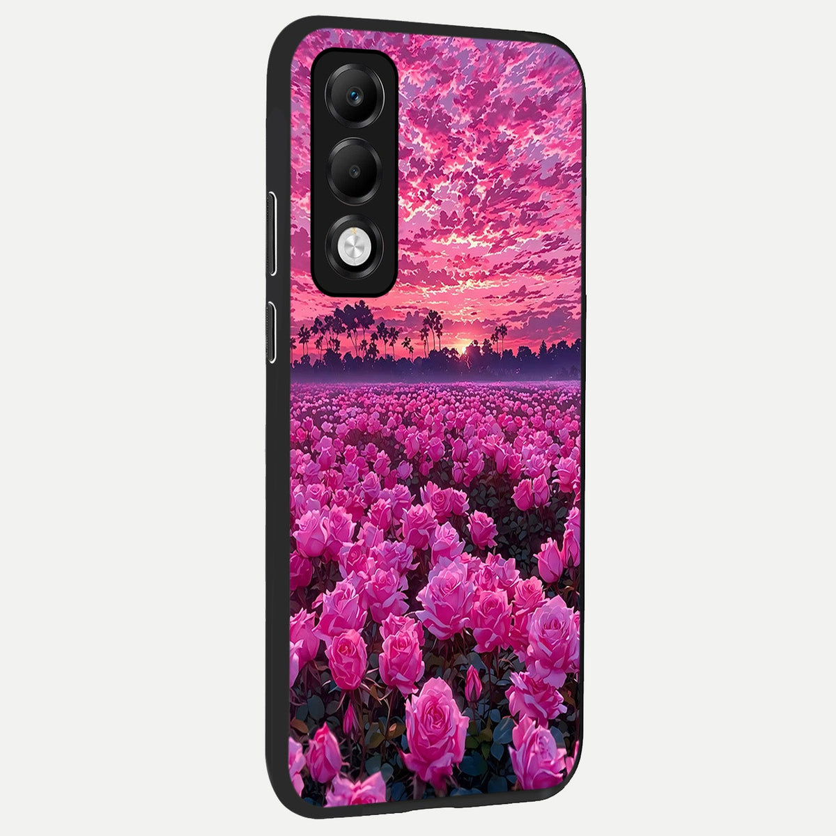 Rose Sunset Valley back cover For Oppo K13x 5G slim fit glass case with vibrant aesthetic design