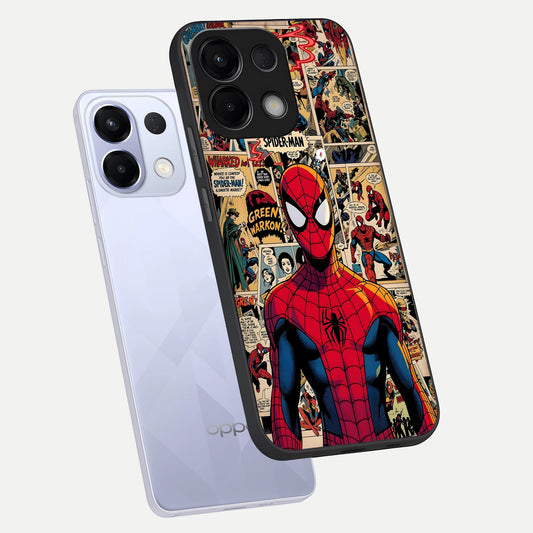 Aesthetic Spider phone case For Oppo K13 5G showing premium glass back cover with detailed artwork