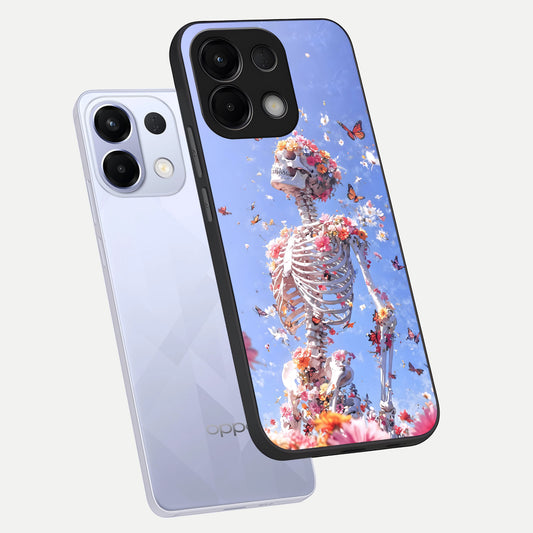 Bloom Beyond Bones phone case For Oppo K13 5G showing premium glass back cover with detailed artwork