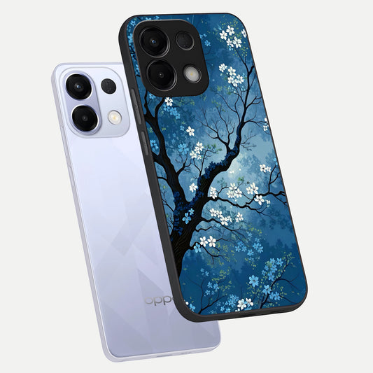 Blue Tree Serenity phone case For Oppo K13 5G showing premium glass back cover with detailed artwork