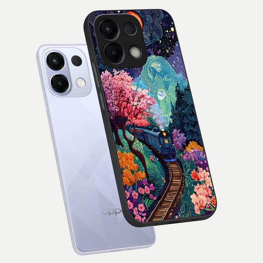 Digital Art phone case For Oppo K13 5G showing premium glass back cover with detailed artwork