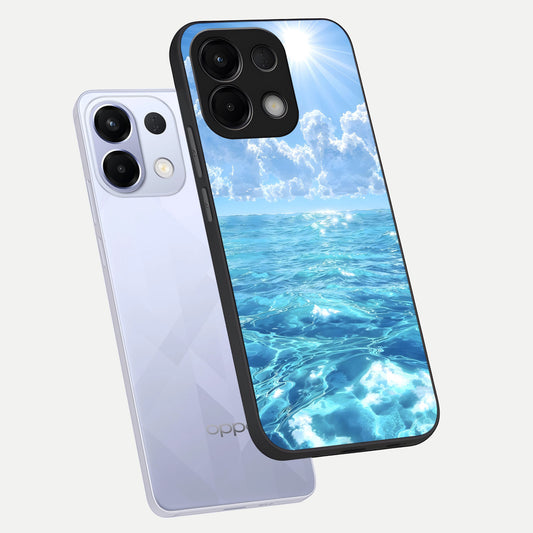 Endless Ocean Horizon phone case For Oppo K13 5G showing premium glass back cover with detailed artwork