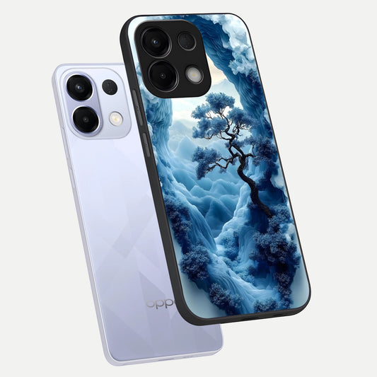 Frozen Serenity Gate phone case For Oppo K13 5G showing premium glass back cover with detailed artwork