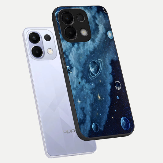 Galaxy Dream Space phone case For Oppo K13 5G showing premium glass back cover with detailed artwork