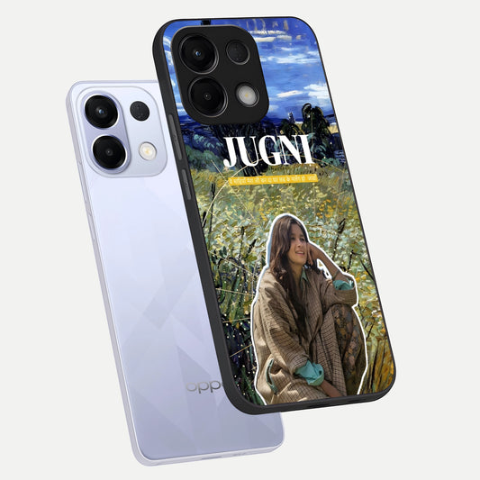 Jugni Soul Vibes phone case For Oppo K13 5G showing premium glass back cover with detailed artwork