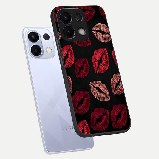 Midnight Kiss Love phone case For Oppo K13 5G showing premium glass back cover with detailed artwork