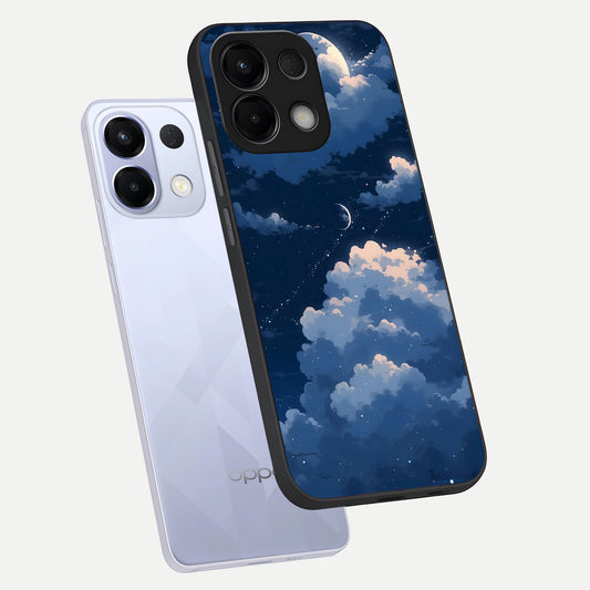 Moon Dream Haze phone case For Oppo K13 5G showing premium glass back cover with detailed artwork