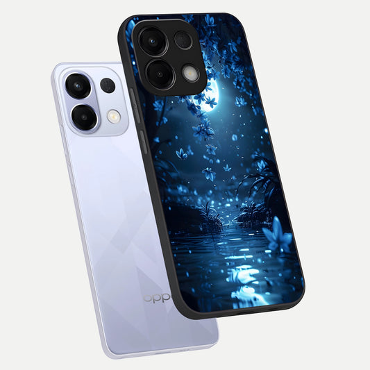 Moonlight Petal Dream phone case For Oppo K13 5G showing premium glass back cover with detailed artwork