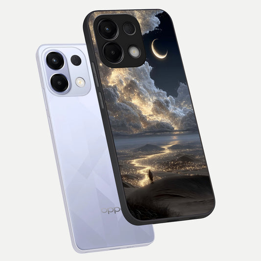 Moonlight Spark Path phone case For Oppo K13 5G showing premium glass back cover with detailed artwork