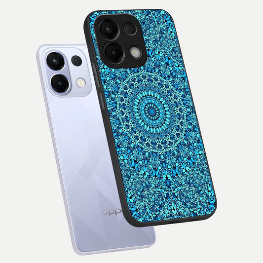 Ocean Bloom Mandala phone case For Oppo K13 5G showing premium glass back cover with detailed artwork