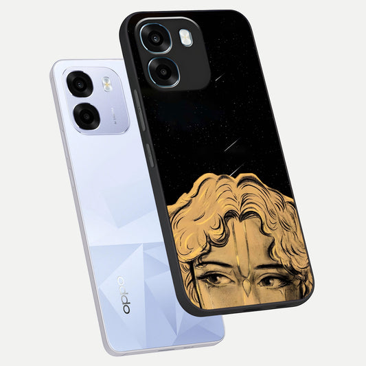Celestial Gods Plan phone case For Oppo K14 5G showing premium glass back cover with detailed artwork