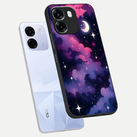 Celestial Moon Magic phone case For Oppo K14 5G showing premium glass back cover with detailed artwork