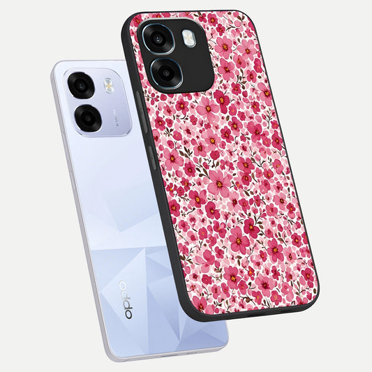 Cherry Blossom Charm phone case For Oppo K14 5G showing premium glass back cover with detailed artwork