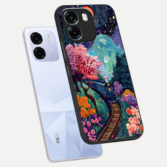 Digital Art phone case For Oppo K14 5G showing premium glass back cover with detailed artwork