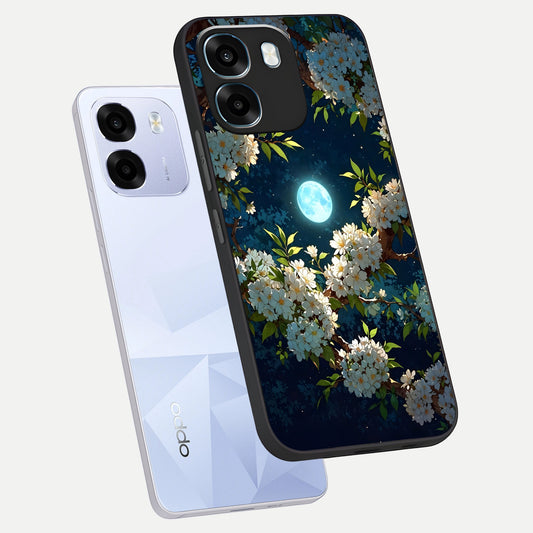 Moonlit Blossom Dream phone case For Oppo K14 5G showing premium glass back cover with detailed artwork