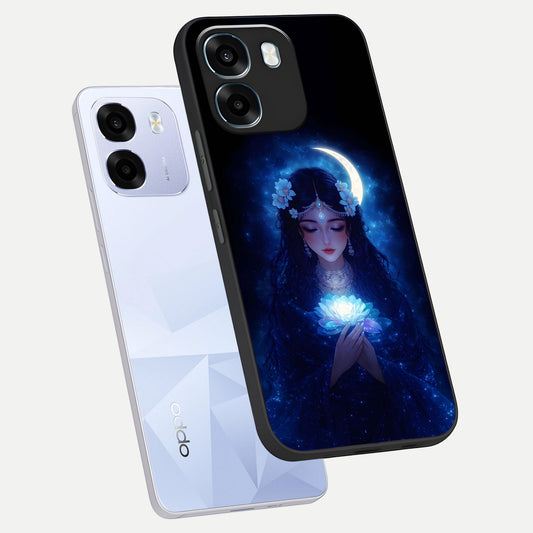 Mystic Moon Queen phone case For Oppo K14 5G showing premium glass back cover with detailed artwork