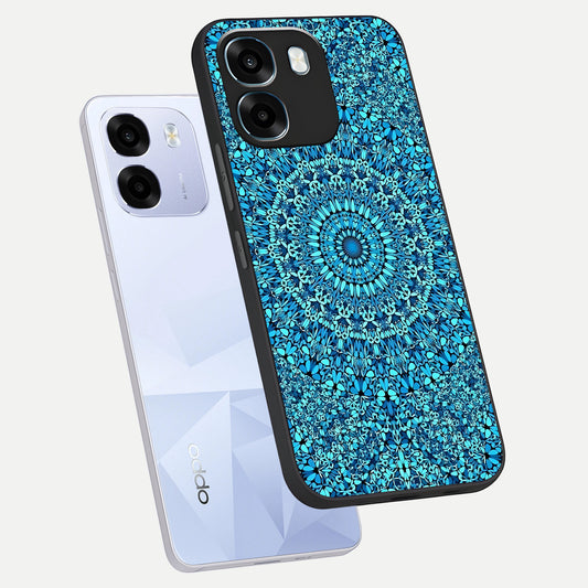 Ocean Bloom Mandala phone case For Oppo K14 5G showing premium glass back cover with detailed artwork