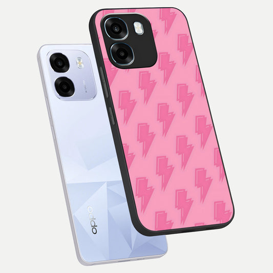 Pink Moo Magic phone case For Oppo K14 5G showing premium glass back cover with detailed artwork