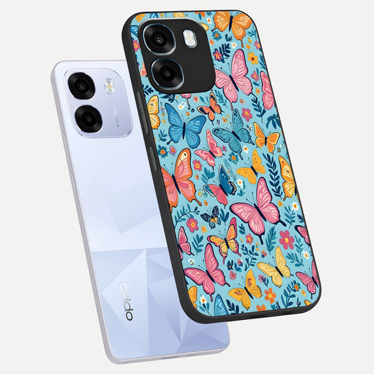 Spring Wing Garden phone case For Oppo K14 5G showing premium glass back cover with detailed artwork