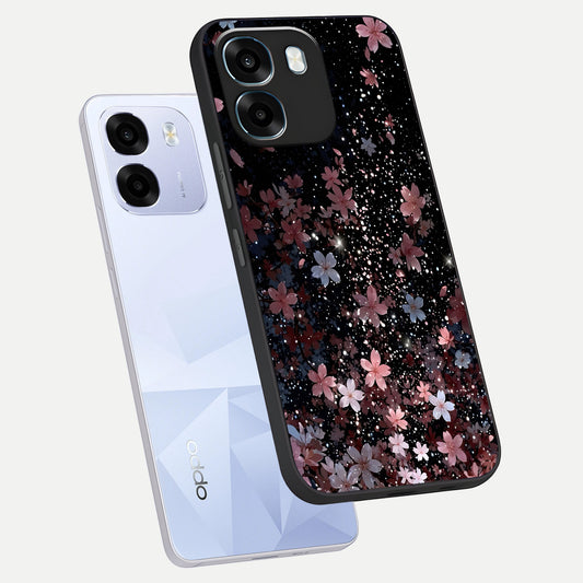 Starlit Flower Dreams phone case For Oppo K14 5G showing premium glass back cover with detailed artwork