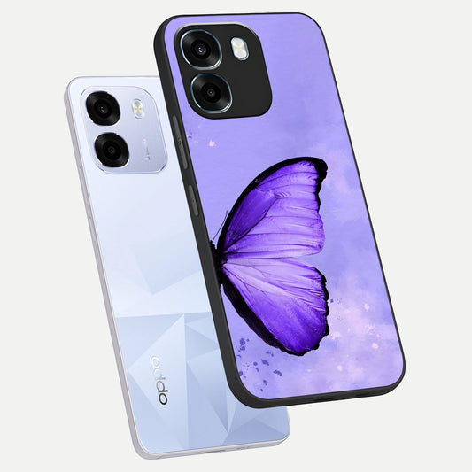 Violet Dream Wing phone case For Oppo K14 5G showing premium glass back cover with detailed artwork