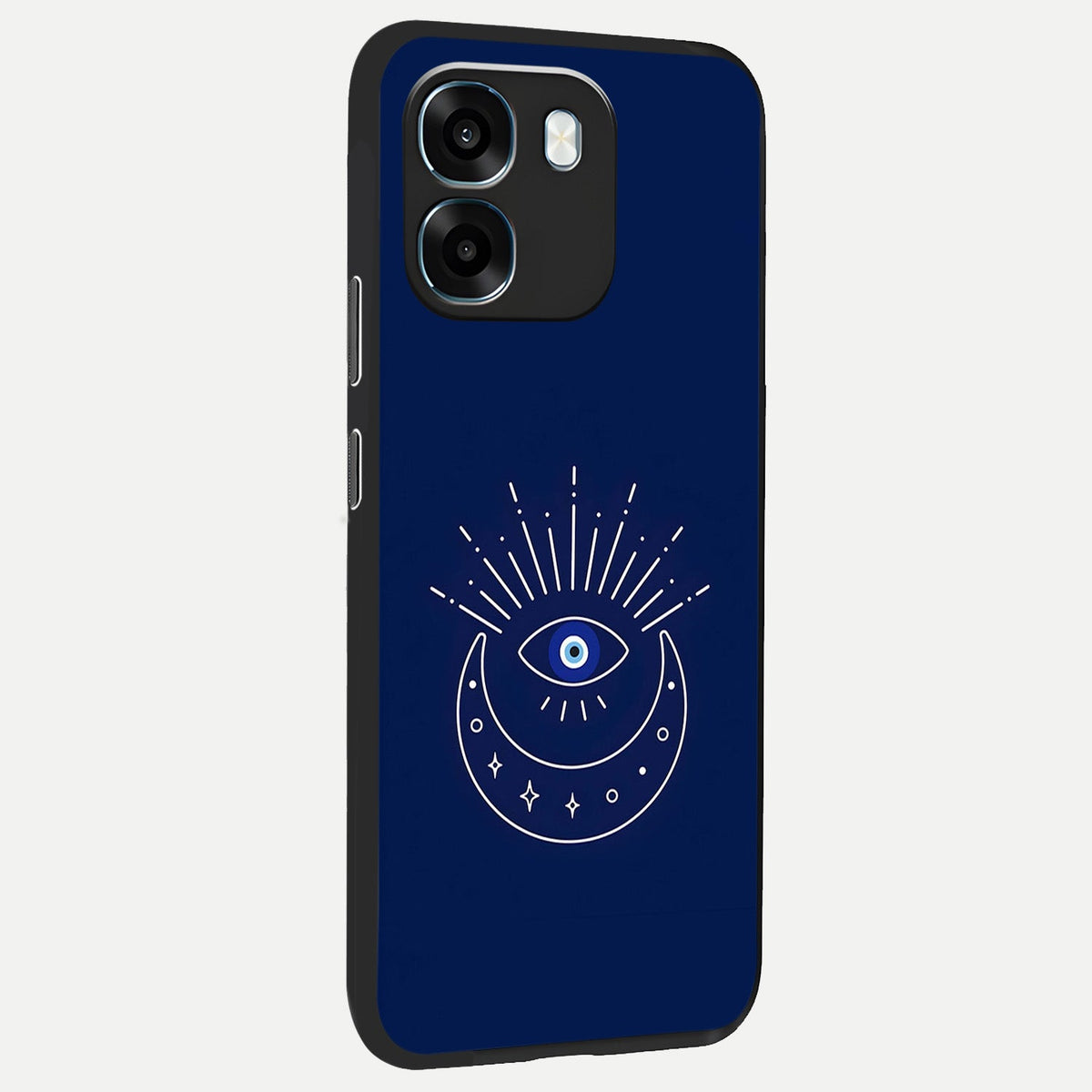Blue Evil Eye back cover For Oppo K14 5G slim fit glass case with vibrant aesthetic design