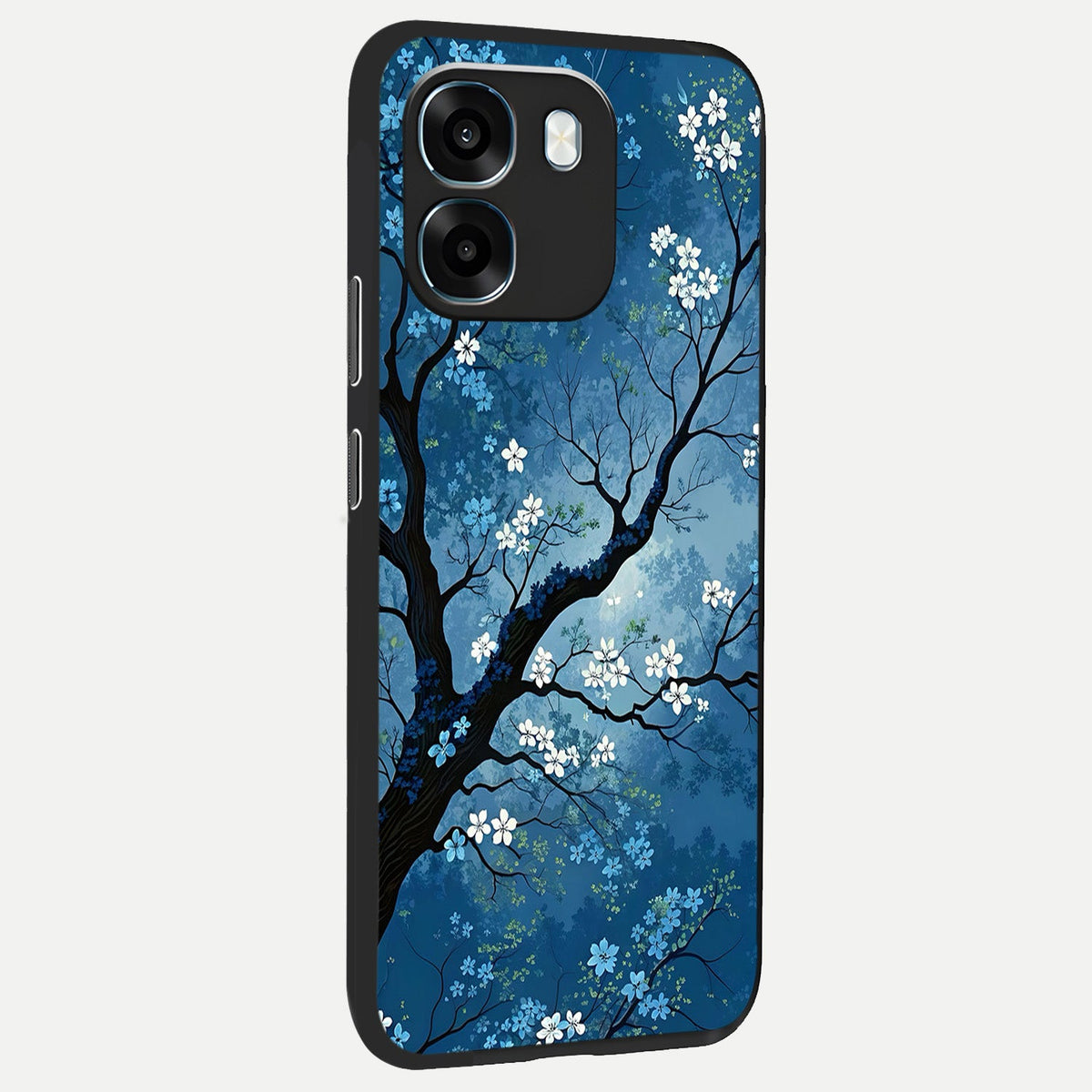 Blue Tree Serenity back cover For Oppo K14 5G slim fit glass case with vibrant aesthetic design