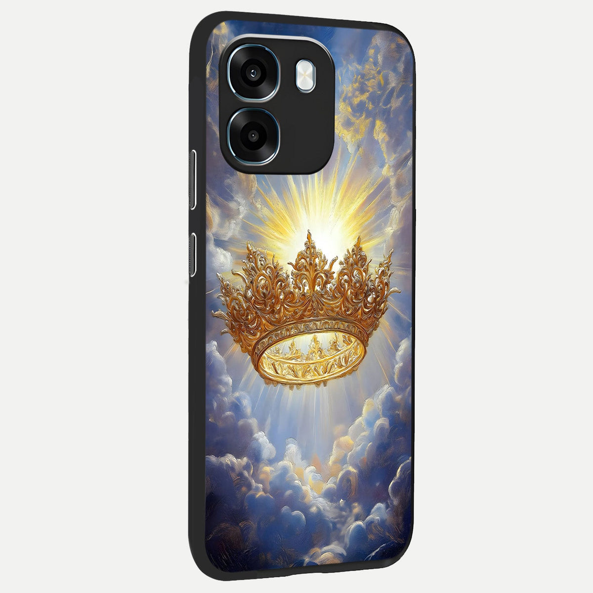 Heavenly Crown Light back cover For Oppo K14 5G slim fit glass case with vibrant aesthetic design