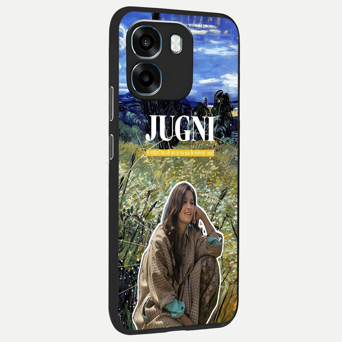 Jugni Soul Vibes back cover For Oppo K14 5G slim fit glass case with vibrant aesthetic design